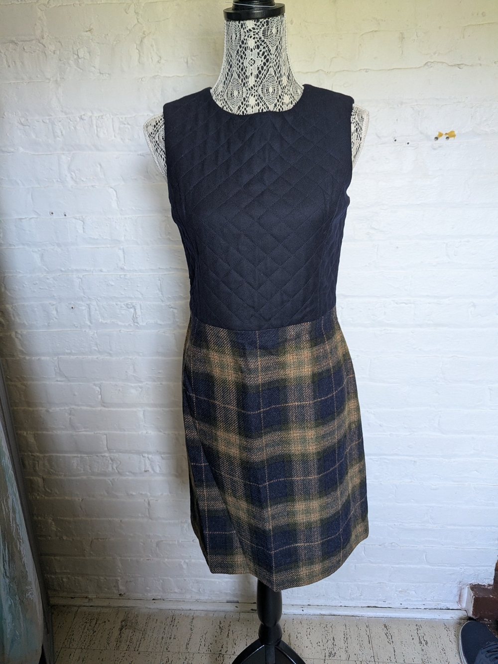 Brooks Brothers Wool Flannel Mixed Dress - Picture 2 of 3